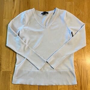 Ann Taylor Soft Blue V-Neck Sweater